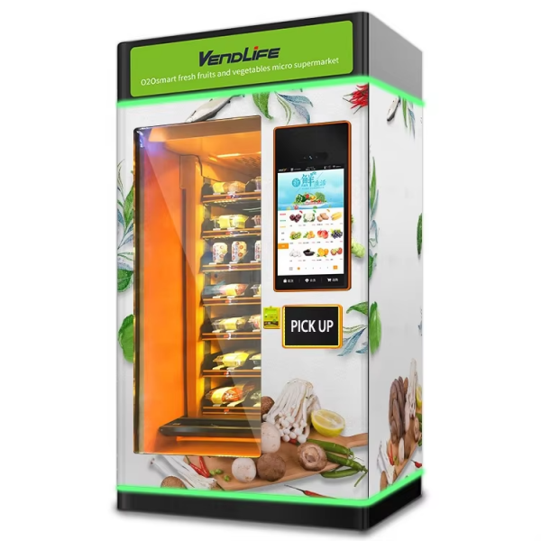 Mini Fresh Food Salad Vending Machine | Meal & Drink Dispenser with Lift