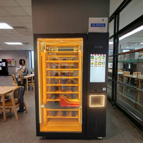 Small Heating Fast Meal Food Vending Machine With MicroOven
