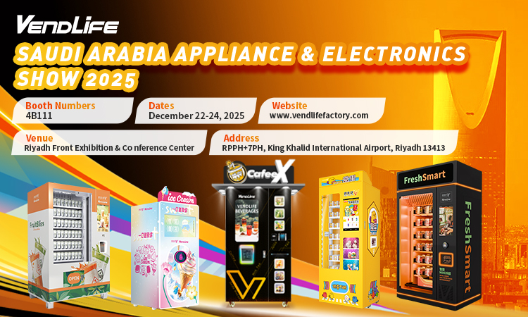 Vendlife to Showcase Full Line of Smart Vending Machines at Saudi Arabia Appliance & Electronics Show 2025