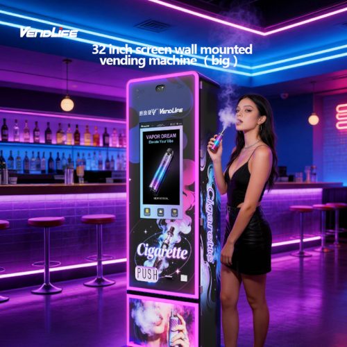 Customizable 32 Inch Touch Screen Tobacco Standing E Cigarette Vending Machine Wall-Mounted Age Verification Payment Method SDK