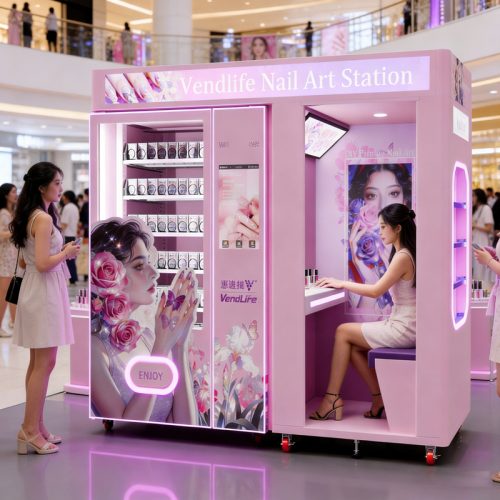 Automatic Finger Nail Art Vending Machine With 3D Printing Function Digital Press on Nai Art Printer Vending Machine Kiosk