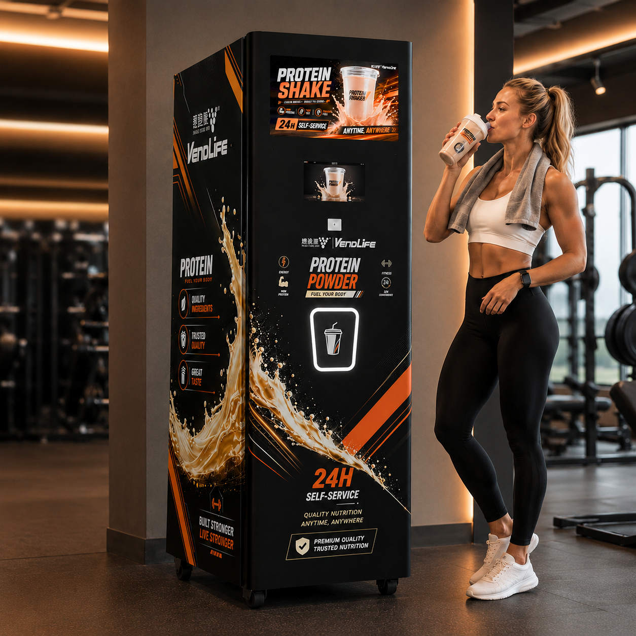 protein shake vending machine 10 VENDLIFE Innovative Gym 24/7 Operation Protein Shake Vending Machine Keep Fit Smart Touch Screen Milkshake Vendo Machine
